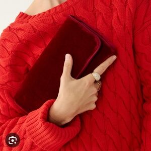 J. Crew Ruby Velvet Crossbody Clutch